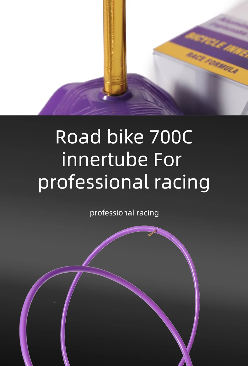 Description Picture 5 of itemOFFBONDAGE 2Pcs Aluminum Valve Ultralight Bike Inner Tube 700C Road Bicycle TPU Tire 60 80mm Length FV Super Light Tube