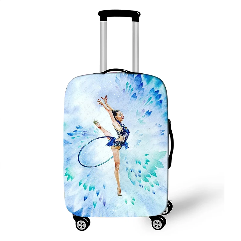 Gymnastics Art Print Luggage Cover Anti-dust Suitcase Women's Travel Accessories Elastic Trolley Case Cover Luggage Cover