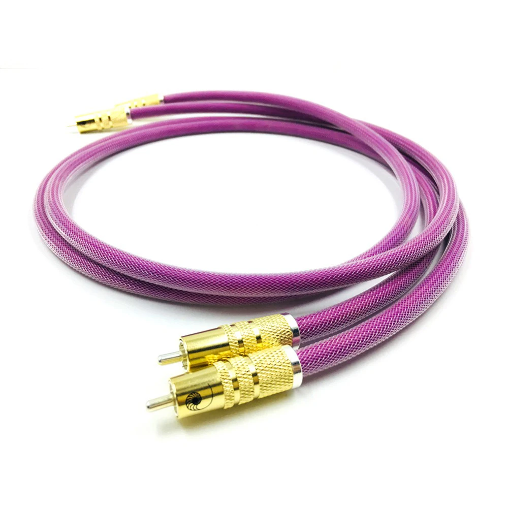 Coppia Hifi Placcato Oro Rca Plug Xlo-Htp1 Rca Xlo Cavo Audio Lettore Amplificatore Cd Altoparlante Cavo Di Interconnessione Di Riferimento Rca