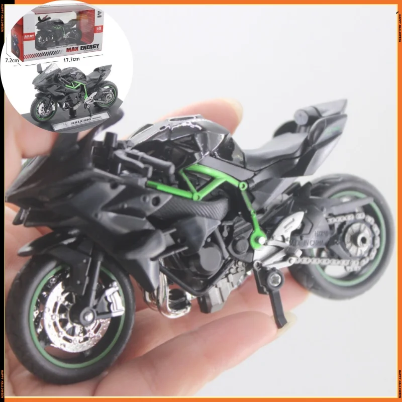 1:18 Kawasaki Ninja ZX-12R hakiki alaşım motosiklet modeli statik