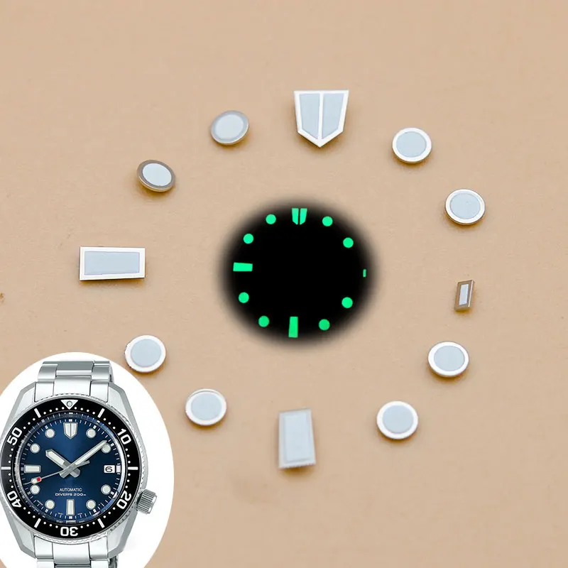 Orologio Quadrante Chiodo Luminoso Chiodo Fit Seiko Orologio Da Uomo Quadrante Skx007 Skx009 6105 6139 Con Nh35 Nh36 7 S26 4 R36 Movimento Parti Dell'