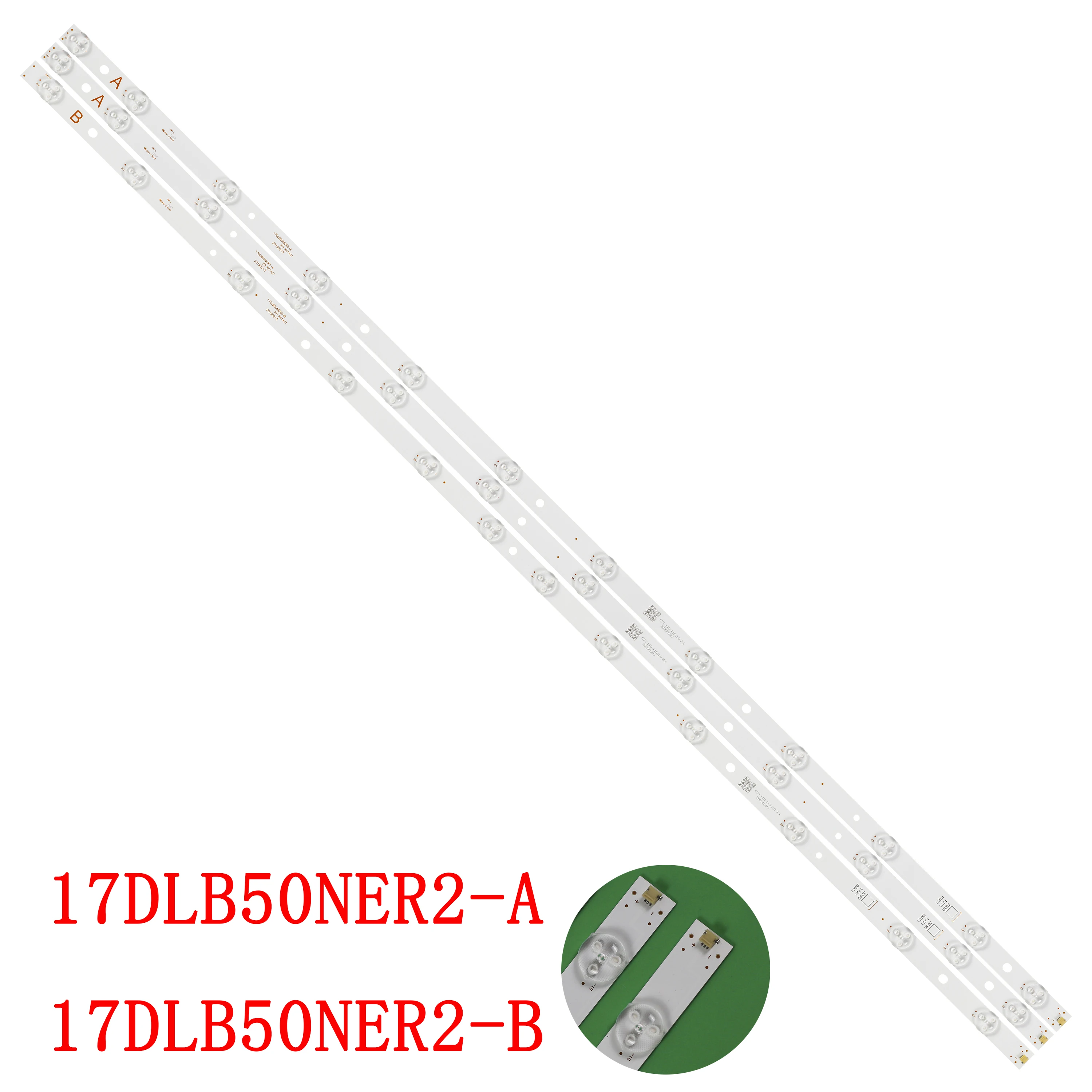 Tira de Retroiluminação Led para 17dlb50ner2-a 17dlb50ner2-b 30101721 30101722 Ves500qndp2d-n42 50u2963db 50hk5100
