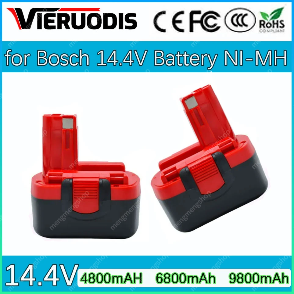 

For Bosch 14.4V 4800MAH 6800MAH 9800MAH Ni-MH Battery D70745 2607335273 BAT038 BAT140 BAT040 BAT041 BAT159 2607335465 26073356