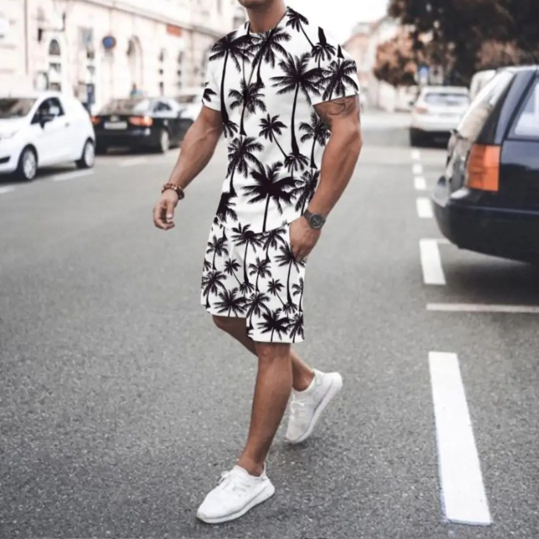 

Мужская одежда, летняя футболка с коротким рукавом, шорты, комплекты из 2 предметов в стиле хип-хоп, большие сетчатые футболки с принтом, костюмы, спортивная одежда для мужчин