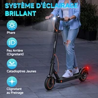 Trottinette électrique TODIMART T3, moteur 350 W, batterie 36 V 7,8 Ah, vitesse 25 km/h, autonomie 20-35 km, pneus pleins run-flat 8,5 pouces, pliable Scooter électrique, pour adultes, APP 7