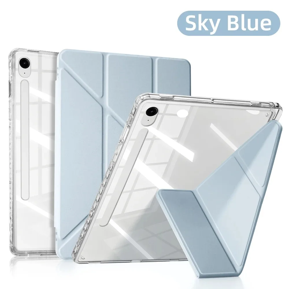 Versatile Y-Fold Stand Smart Tablet Case with Pencil Holder