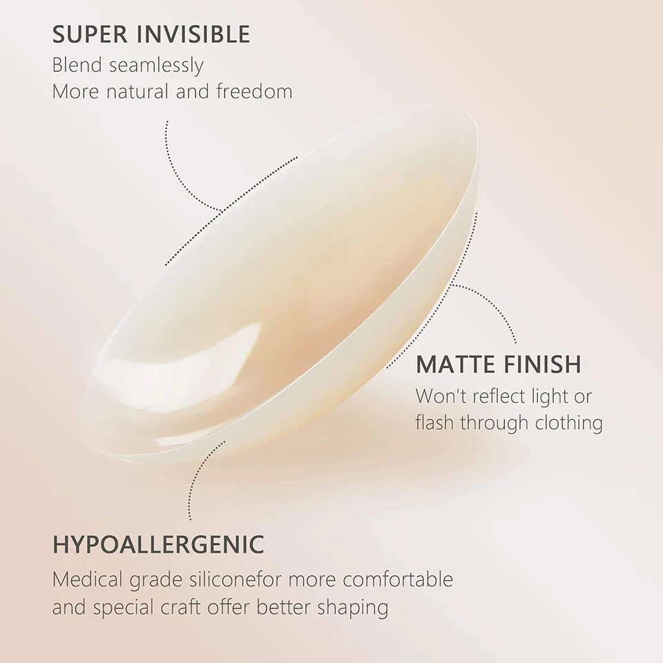 Reusable Opaque Silicone Nipple Cover Self Adhesive Invisible Breast Pasties Invisible Sticky Bra Chest Stickers Boob Tape
