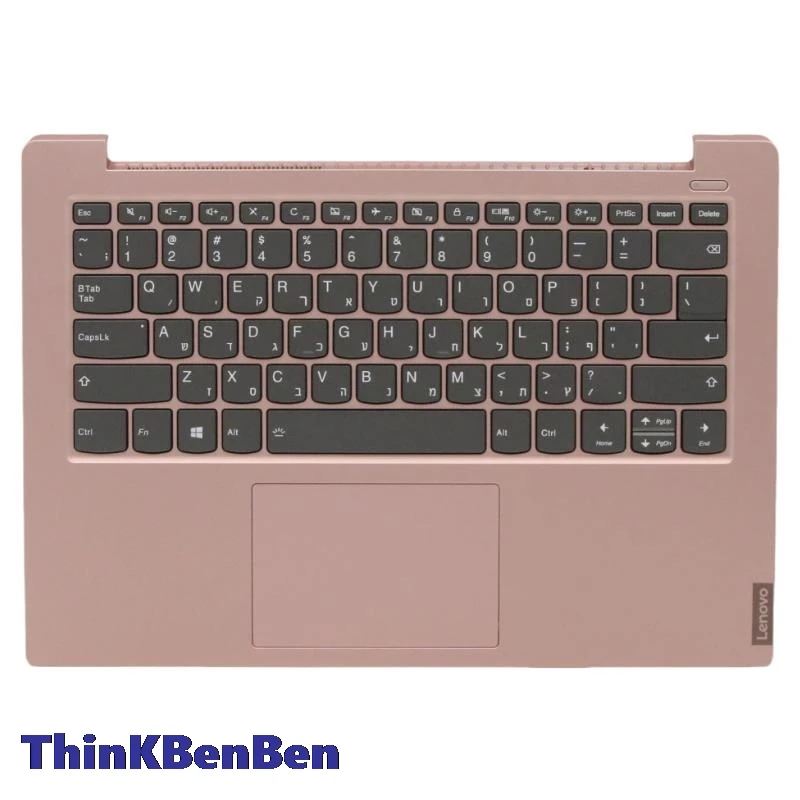 

HB клавиатура иврит песок розовый верхний корпус Подставка для рук корпус для Lenovo Ideapad S340 14 14IWL 14API 14IIL 14IML 5CB0S18563