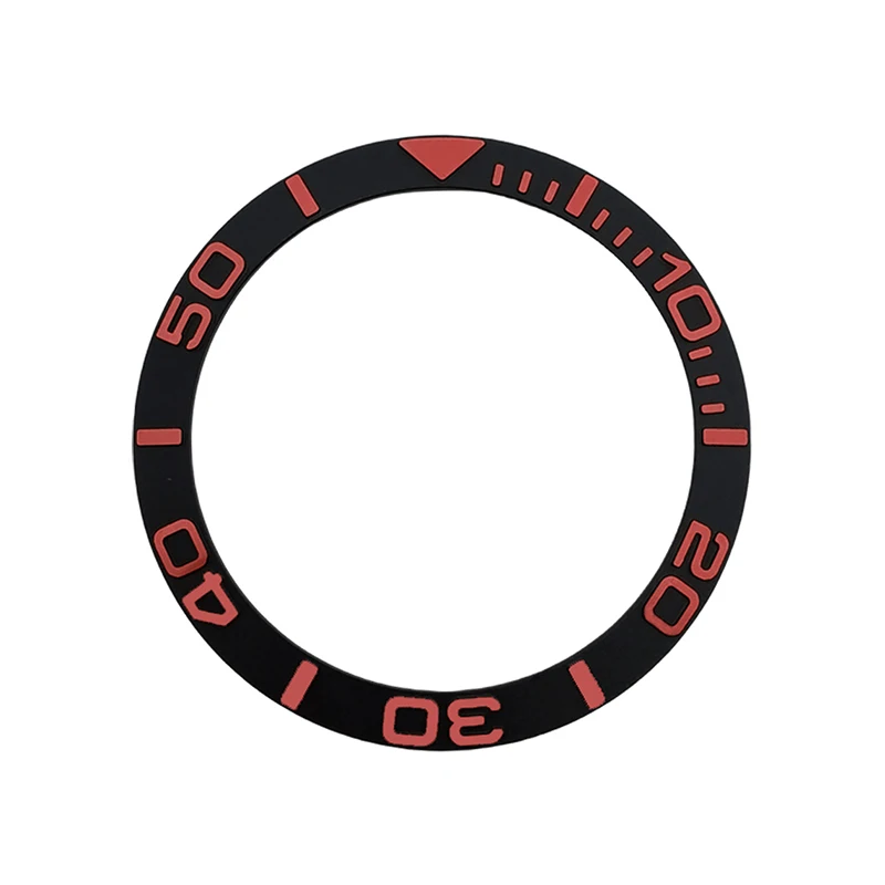 Mod 38 mm x 30,5 mm abgeschrägter Aluminium-Lünetteneinsatz, passend für NH35 NH36 SKX007 SKX009 SRPD SUB Uhrenring-Zubehörteile – Detail 12