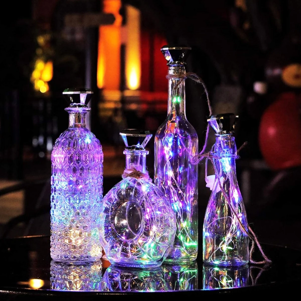 12Pcs 20LED Solar Light Outdoor Garden Lamp Solar Wine Bottle Cork Light Fairy String Light Waterproof Weddin Party Garden Decor