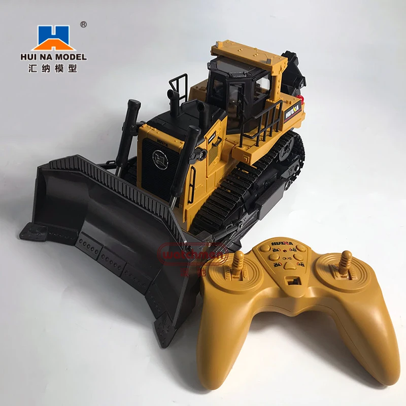HUINA 1554 RC Truck 1/16 Remote Control  Car Toy Bulldozer Alloy Tractor Engineering Car Model Toys for Boys Children's Gifts