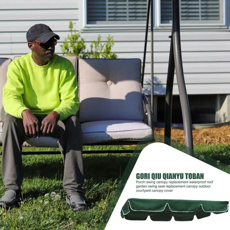 Porch Swing Canopy Replacement Waterproof Swing Top Cover