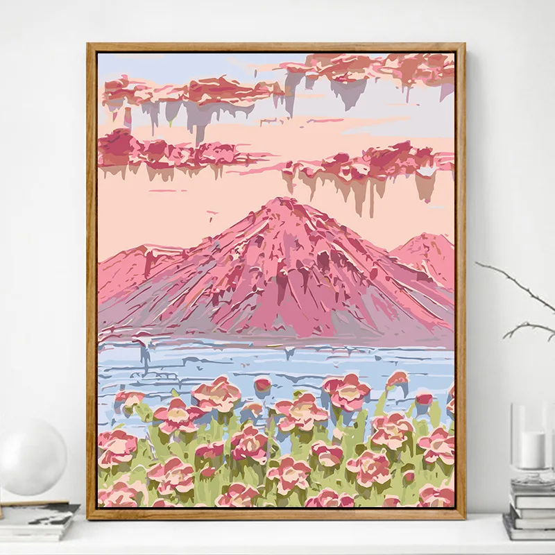 

158294-Tulip diy digital oil painting oil painting acrylic flower painting explosion hand-filled landscape painting