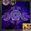 Mystery Purple February Five Star Tarot Wallpaper Magical Altar Cloth Magical Wallpaper Tarot Divination Mat 6