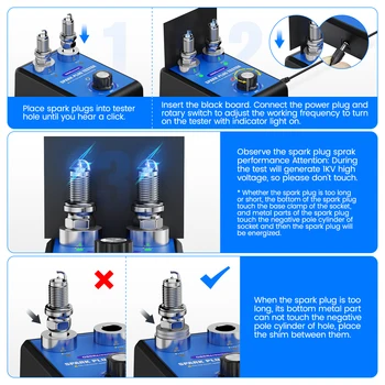 OBDResource سيارة شرارة التوصيل تستر ثقوب مزدوجة 0-6000 دورة في الدقيقة تردد العمل محرك السيارات الإشعال لفائف تستر شرارة تستر أداة ل 12 فولت - Image 6