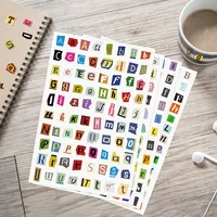360PCS Magazine Letter Stickers Vintage Stickers, 4 Sheets Scrapbook Letters Stickers Alphabet Sticker for Scrapbooking Supplies 3