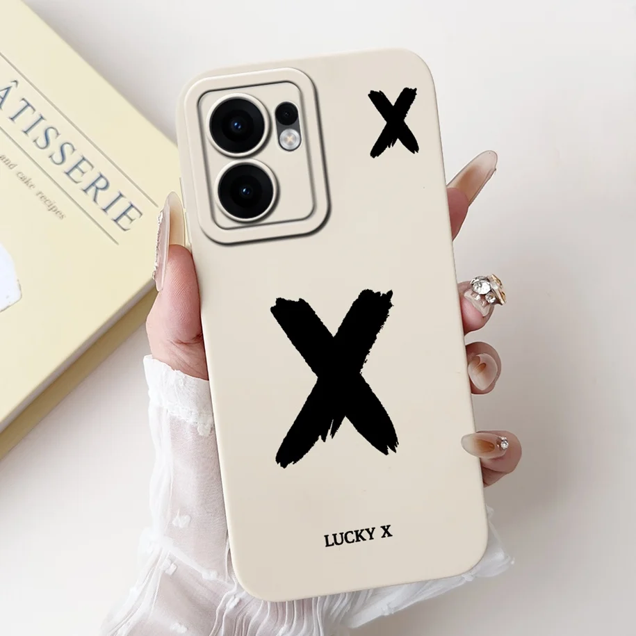 Stylish Cute Letters Shockproof Back Cover with Camera Lens Protection