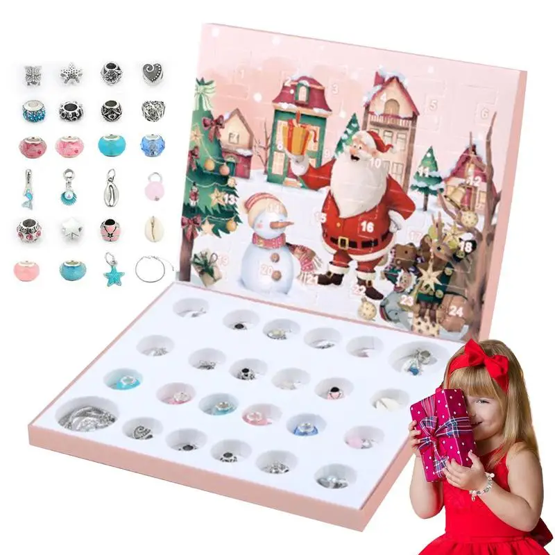 

Christmas Advent Calendar 2023 Bracelet Making Countdown To Christmas Calendar 2023 Advent Calendar DIY Crafts Alloy Charm Beads