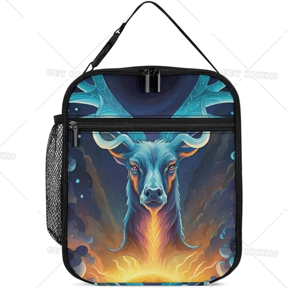 

Ланч-бокс для мужчин и женщин Space Galaxy Elk Art, многоразовый непротекаемый контейнер для еды, работы на открытом воздухе, путешествий, пикника, для взрослых и детей