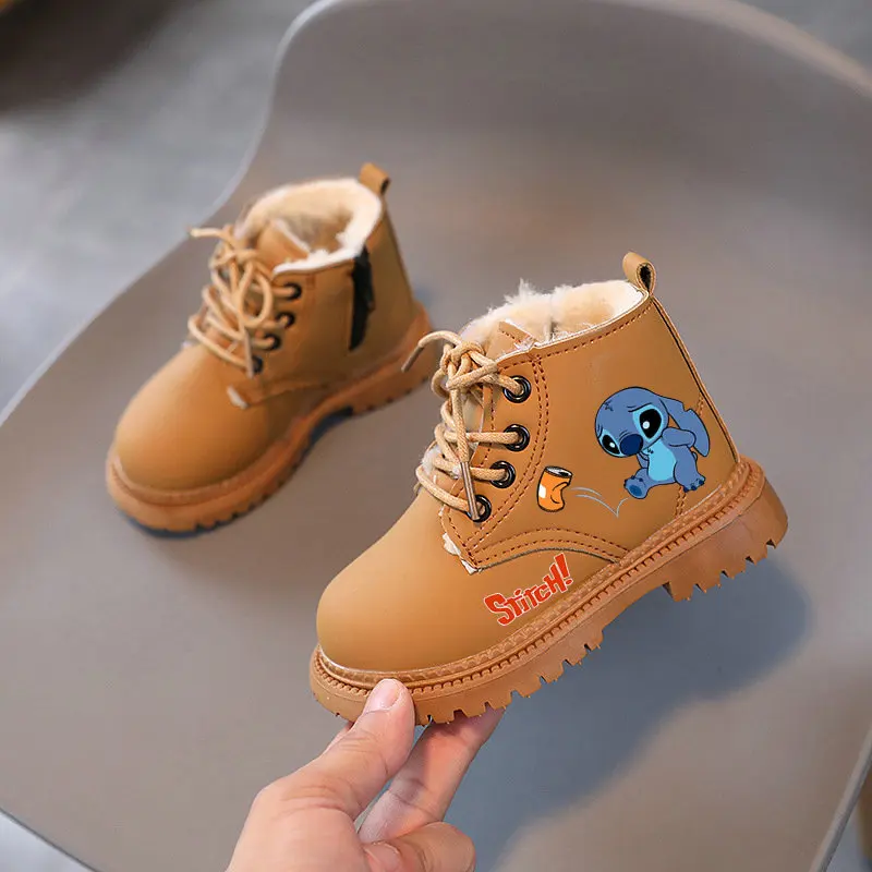Stitch Children's Snow Boots Anime Cartoon Boys and Girls Winter