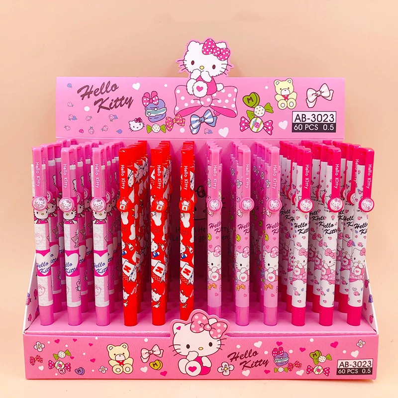 School Supplies Stationery Hello Kitty Pens Wholesale Pen School Hello Kitty 60pcs