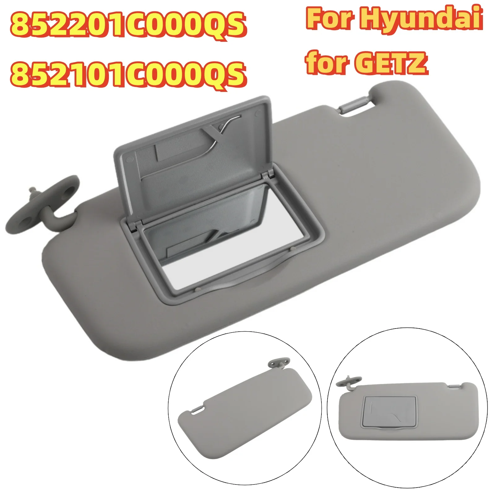 Visiera Parasole Auto Sinistra Con Specchietto Per Hyundai Getz 2002-2011 | Ricambio Originale 85220 1C200QS | Aletta Parabrezzi Antiabbagliamento In ABS