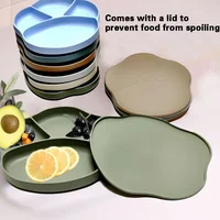Silicone Children's Meal Plate Supplemental Meal Plate Children's Suction Cup Silicone Meal Plate Drop-proof Suction Cup Bowl 1