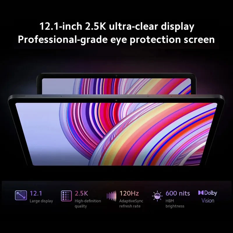 Xiaomi Redmi Pad Pro Global Version Snapdragon® 7s Gen 2 Processor 12.1'' 120Hz 2.5K Display 33W Fast Charging 10000mAh Battery - Image 3