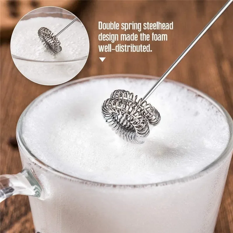 Electric Foamer Mixer Whisk Beater Stirrer 3-Speeds Coffee Milk Drink Frother USB Rechargeable Handheld Food Blender Whisk 5