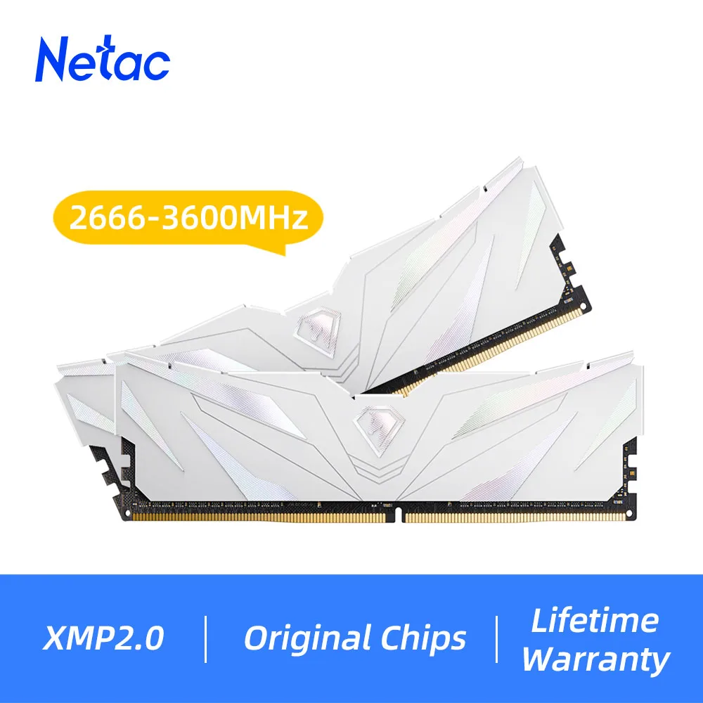 Netac Memory Ram DDR4 8GB 16GB 3200Mhz 3600Mhz 2666Mhz for Intel Ryzen Desktop