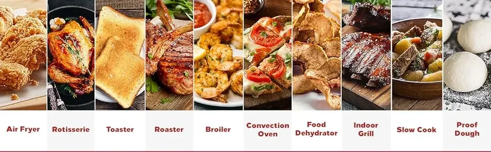 Description Picture 3 of itemQWEmeril Lagasse (4-00675-02) 26 QT Extra Large Air Fryer with Grill Plate,Convection Toaster Oven with French Doors,Stainless S