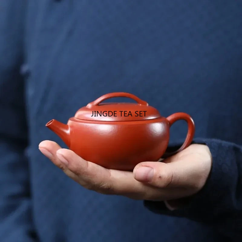 110ml Yixing Small Capacity Purple Clay Pot Handmade Raw Mineral Dahongpao Beauty Pot Kung Fu Tea Set