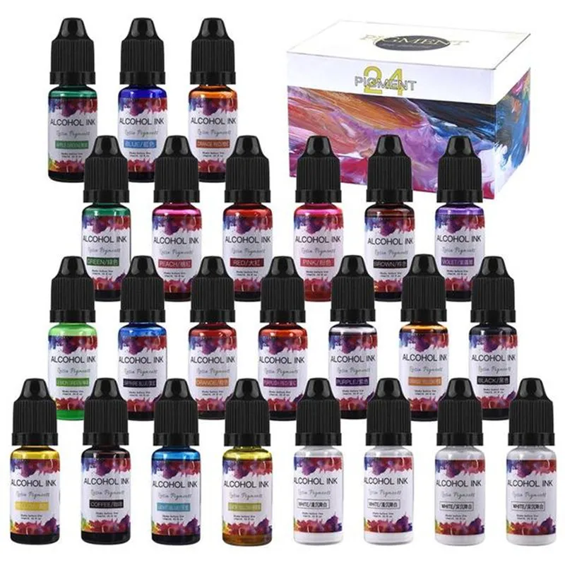 Candle Dye Kit DIY Candle Dye Set Resin Pigment Powder Epoxy Resin Pigment Kit Candle Dye Liquid Colorant DIY UV Epoxy Resin Mold Jewelry Making Candle Soap Making Dye Pigment Sets