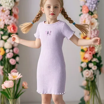 Purple Butterfly Girls Dress 1