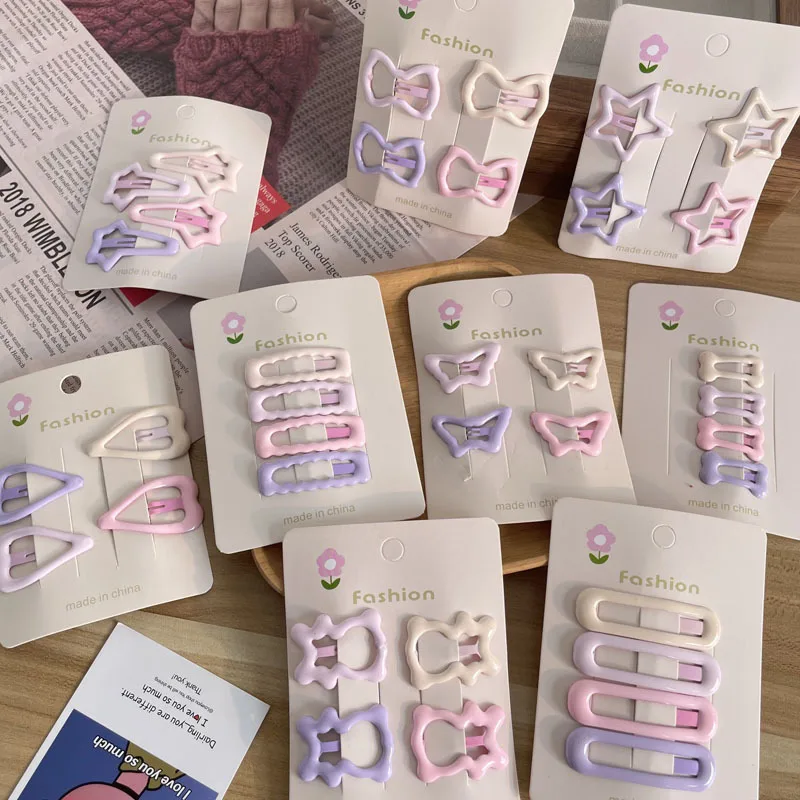 مشبك شعر على شكل نجمة، لا يضر للشعر، مشبك غرة لطيف، مشبك للجبهة، مشبك جانبي، مشبك شعر مكسور، إكسسوار للشعر، مشبك BB للأطفال