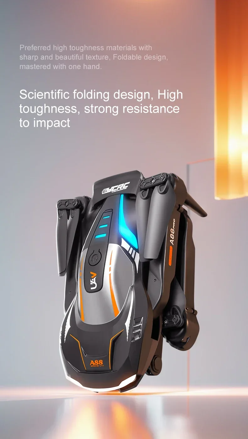 Description Picture 4 of itemIconic Brand A88 Drone 8K Profesional Dual-Camera Aerial Photography 360 Obstacle Avoidance Flow Positioning Fold Quadcopter Toy