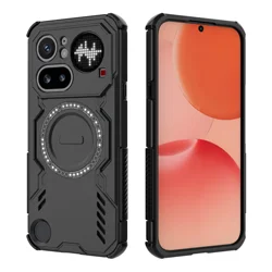 Anti - Dust Strong Case with Fall Protection and Magnetic Features for Nothing Phone (4a) Pro (Black)