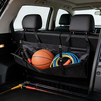 Organizer per Bagagliaio Auto, Borsa in Oxford con Rete Portaoggetti, Tasca Universale per Sedile Posteriore, Accessori Interni per Auto