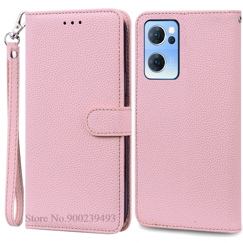 Premium Soft Silicon Wallet Leather Flip Case for OPPO Reno7 - Durable and Stylish Protection