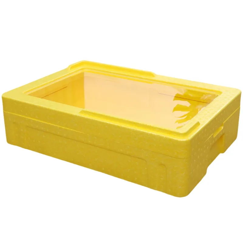 Outdoor Refrigerated Commercial for Tiramisu Cake Special Transparent box cover Layered Stacking EPP Food Grade Cold Storage Bo