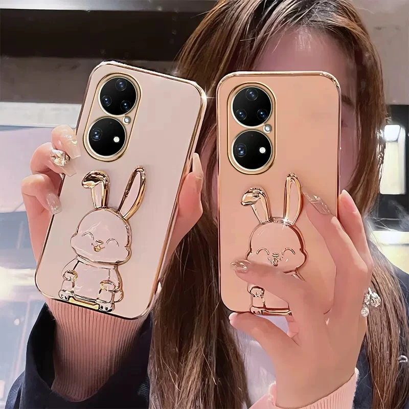 Cute Rabbit Phone Case With Stand For Huawei Pro And Lite Models_voghion.com