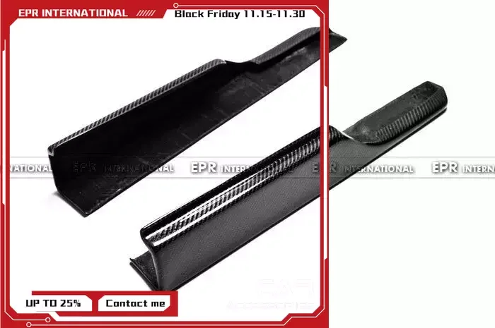 

For Civic FD2 Carbon Fiber Side Skirt Spat Side Lip Trim Add On Pair