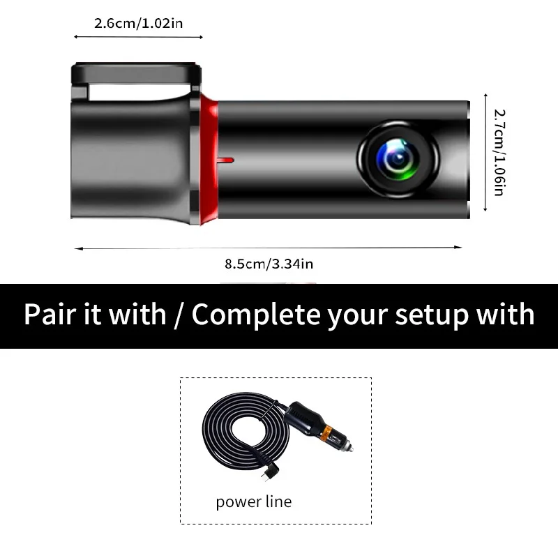 WIFI 6MP Dash Cam Car Auto Car Camera Night Vision App Controle Gravador 360 ° Câmera de vigilância rotativa remota Live ViewCar Vide