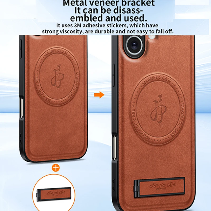 Premium Business Leather Kickstand Case with Magnetic Shockproof Protection