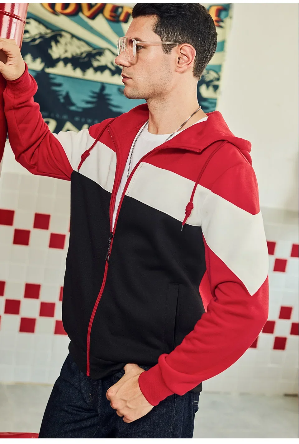 Modemfkks-سترة بغطاء رأس للرجال ، معاطف بسحاب ، علامة تجارية عصرية ، كاجوال ، ملابس خارجية ، جديد ، بيع خاص