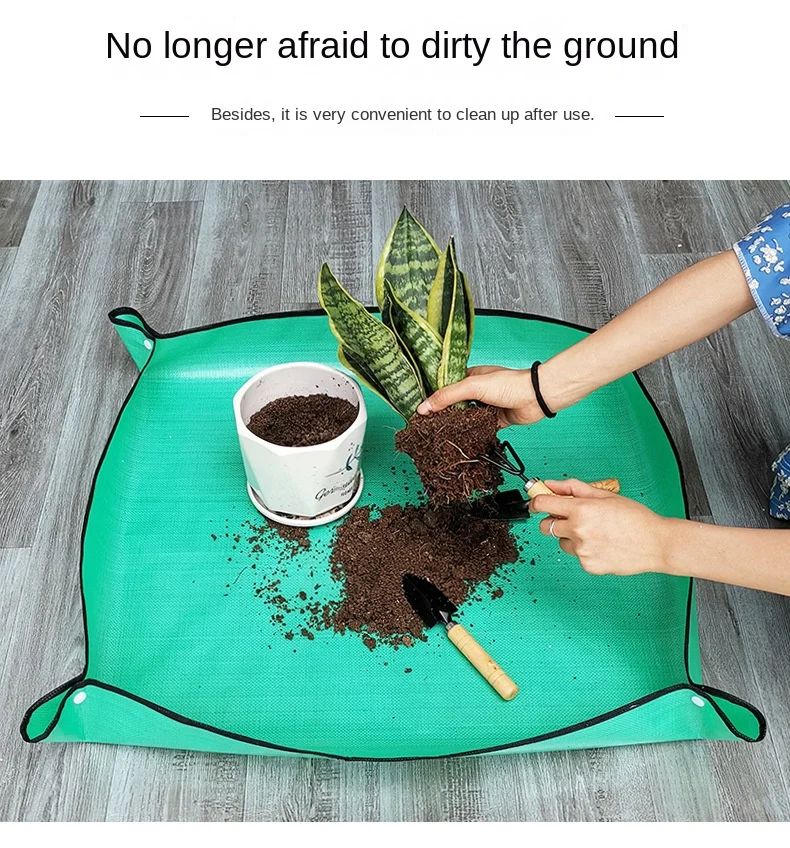 1 Stück Pflanzmatte 50cm -100cm Garten-Umtopfunterlage Faltbare Garten-Pflanzen-Blumentopf-Umtopfmatte Wasserdichte Matten – Detail 3