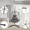 Egg Chair with Stand, Swing Chair Hanging Chair Nest Basket, UV Resistant Removable & Washable Cushions,350LBS Capacity 4