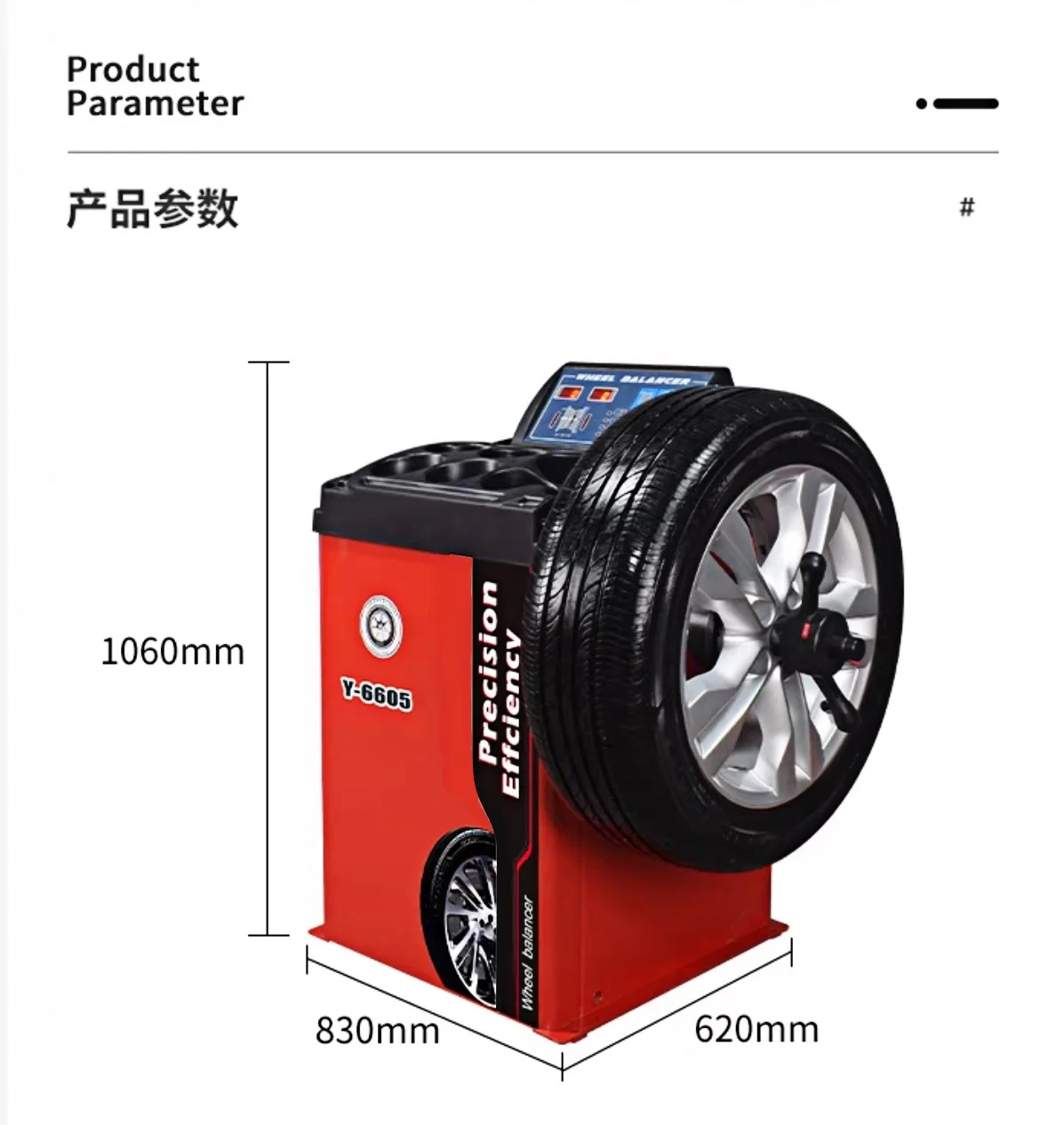 Auto Repair Shop Tire Balancing Machine 24 Inch Tire Universal Balancer CE