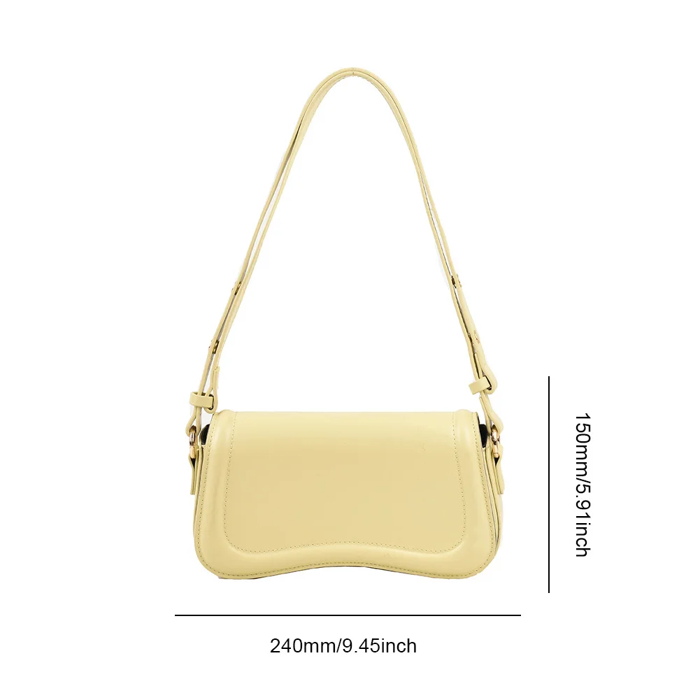Borsa Hobo Piccola da Donna, Borsa a Tracolla in Pelle Versatile, Borsa a Tracolla Casual Trendy con Patta, Borsa a Spalla da Ragazza - immagine 6