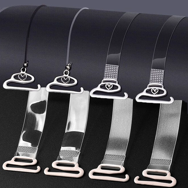 3 Pairs/set Clear Bra Straps Transparent Invisible Detachable Adjustable  Silicone Women's Elastic Belt Intimates Accessories